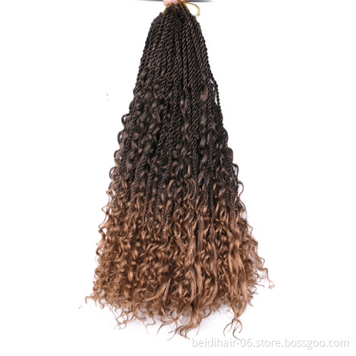 River Senegal Twists Braids Crochet Senegalese Hair Braids Curly Messy River Braids Wholesale
